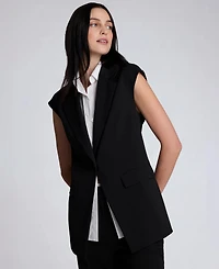 Kenneth Cole Women's Notch Collar One-Button Vest