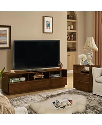 Streamdale Furniture 63" Mid-Century Tv Stand - Walnut