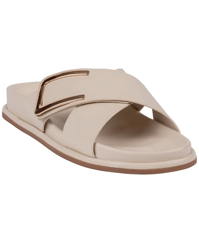Gc Shoes Women's Buckle Detail Slip-On Sandals