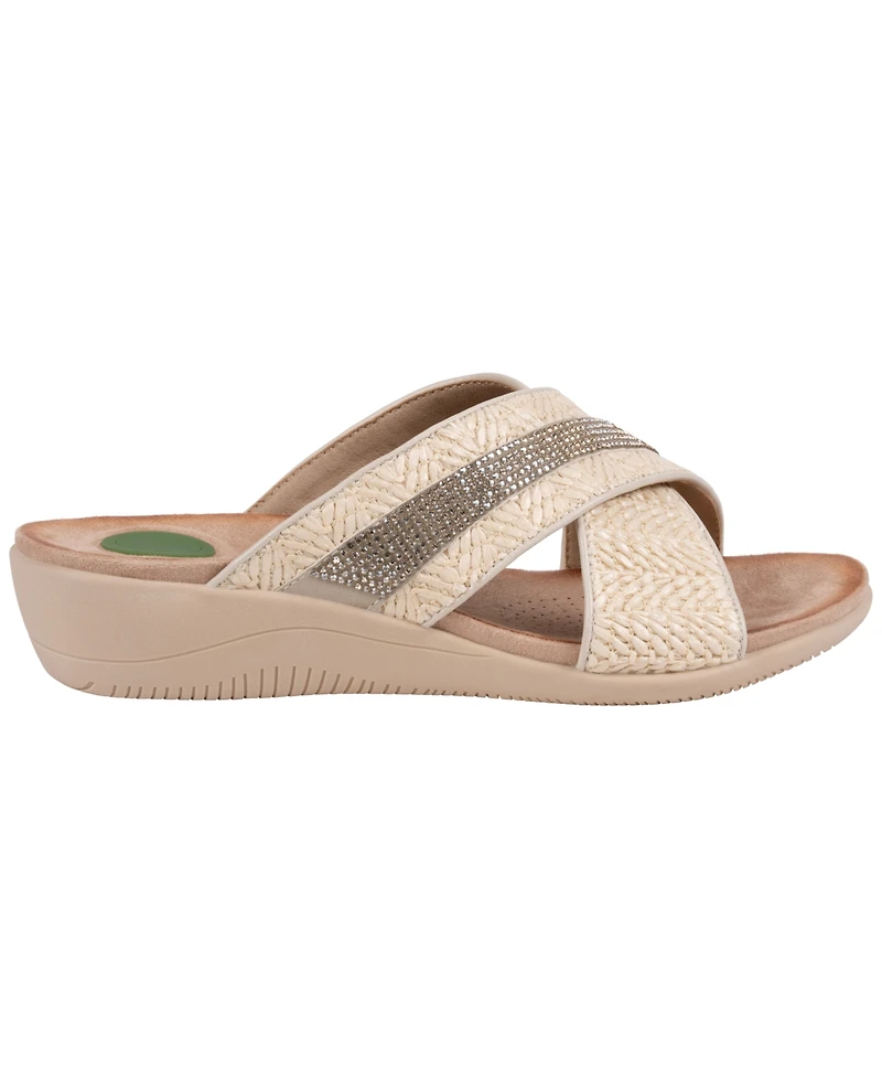 Gc Shoes Women's Woven Detail Slip-On Sandals