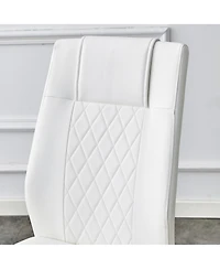 Streamdale Furniture + 71" & 6 Pc. + Glass & Pu + Dining Set