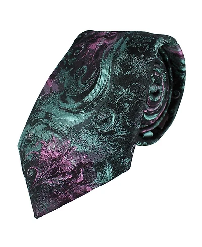 Trafalgar Big & Tall Arcane Storm Silk Novelty Neck Tie