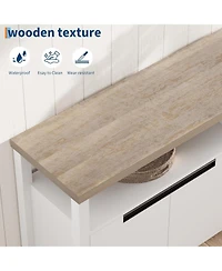 gaomon 63" Tall Entertainment Center with Storage and Open Shelf Farmhouse Tv Stand