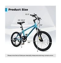 Kids Mountain Bike with Suspension Fork Six Speed Drivetrain and Dual V Brakes
