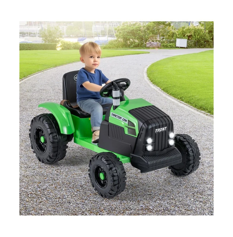 Kids 24V Ride On Tractor with Detachable Trailer Remote Control and Safety Features