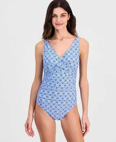 Island Escape Women's Monterey V-Neck One-Piece Swimsuit, Macy's Exclusive