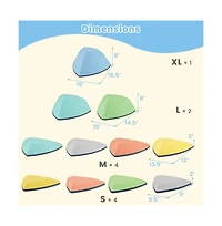 Kids Balance Stepping Stones Set of Eleven with Anti Slip Design and Creative Obstacle Play