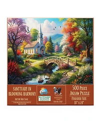 SunsOut Sanctuary in Blooming Harmony 500 piece Jigsaw Puzzle for Adults