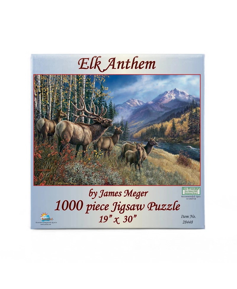 SunsOut Elk Anthem 1000 piece Jigsaw Puzzle for Adults