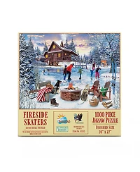 SunsOut Fireside Skaters 1000 piece Jigsaw Puzzle for Adults Christmas