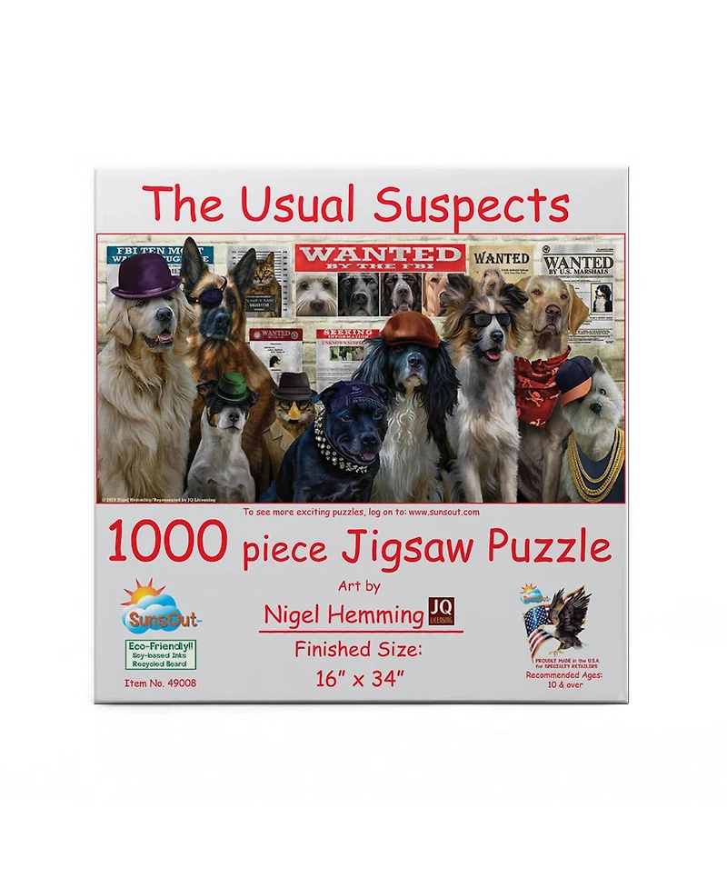 SunsOut The Usual Suspects 1000 piece Jigsaw Puzzle for Adults