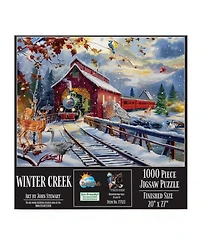 SunsOut Winter Creek 1000 piece Jigsaw Puzzle for Adults Christmas