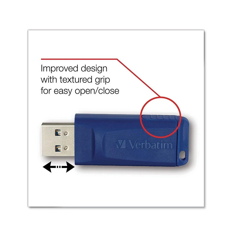 Verbatim 99810 16 Gb Classic Usb 2.0 Flash Drive - Blue (5/Pack