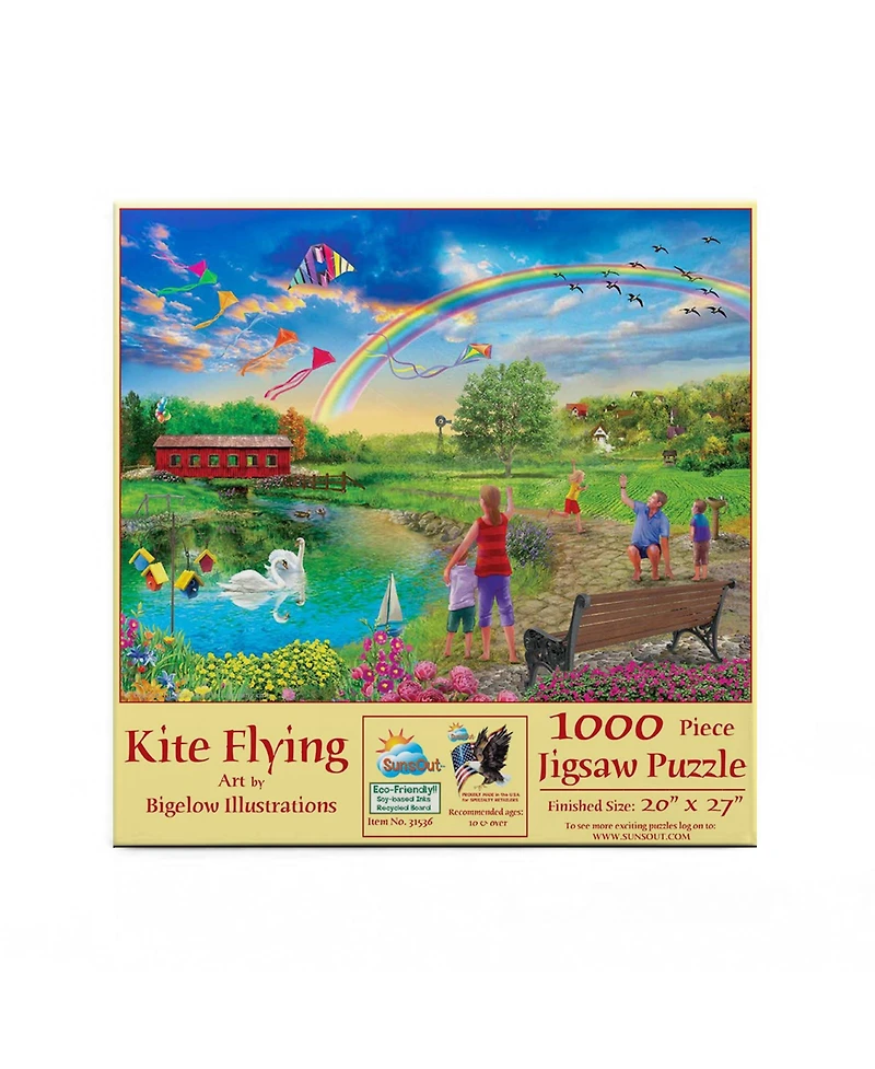 SunsOut Kite flying 1000 piece Jigsaw Puzzle for Adults