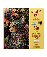 SunsOut A Happy Cat 550 piece Jigsaw Puzzle for Adults