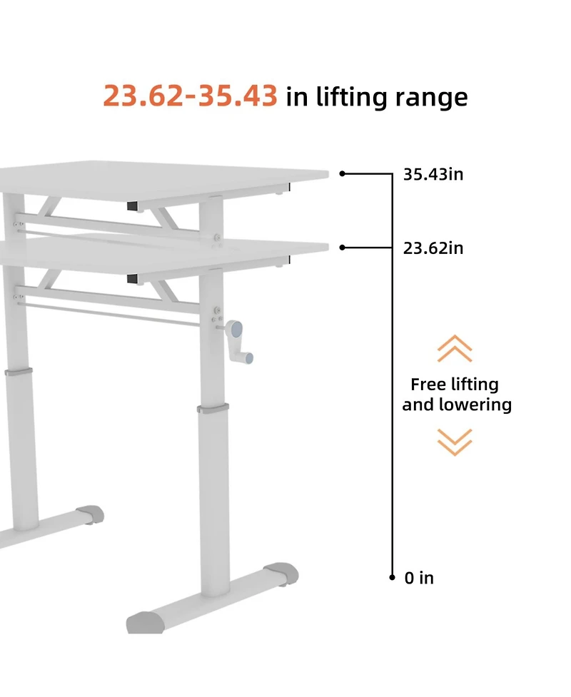 Streamdale Furniture Adjustable Height Study Desk - Kids & Adults