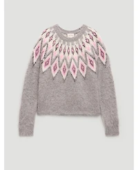 Hush Women's Brushed Fair Isle Mohair Blend Sweater