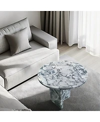 Streamdale Furniture Marble Coffee Table - 17.7"