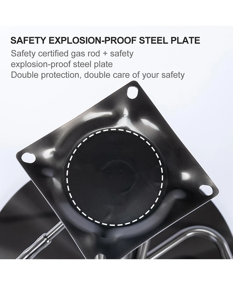 Streamdale Furniture Titanium Leather Bar Stool