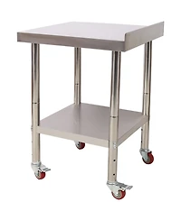 Streamdale Furniture Streamdale Stainless Steel Prep Table 24x24 with Backsplash