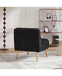 Streamdale Furniture Modern Upholstered Accent Chair, Chenille, Black