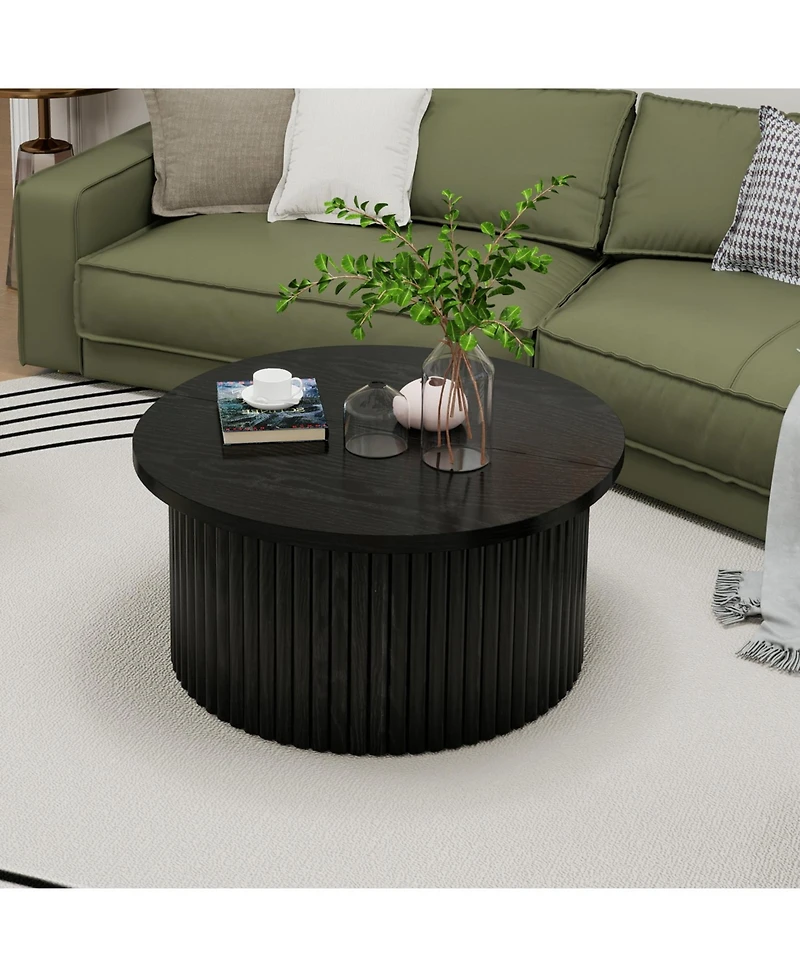 Streamdale Furniture Modern Round Coffee Table Accent Table