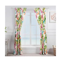 Greenland Home Fashions Tropics Window Panel Pair - 42x84", Coral