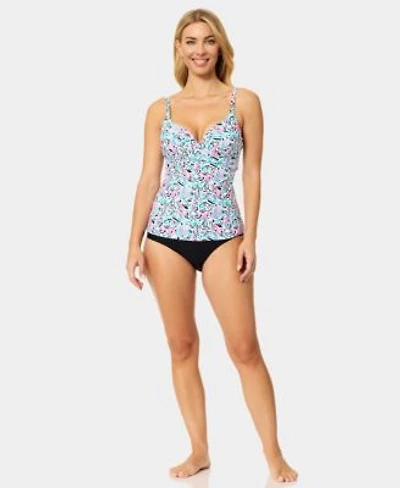 Island Escape Womens Gemini Underwire V Neck Tankini Top Bottoms