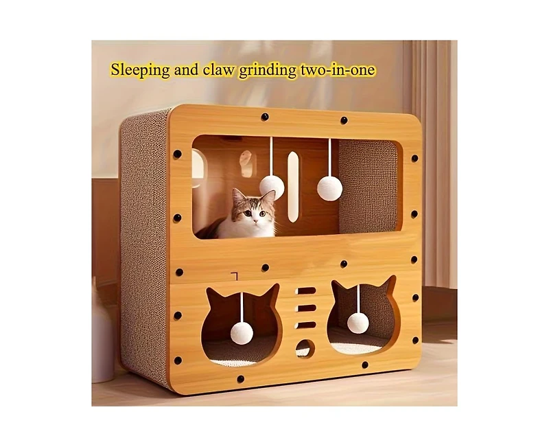 Zeus & Ruta Extra Large Vertical Scratcher Two Tier Cat Villa