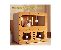 Zeus & Ruta Extra Large Vertical Scratcher Two Tier Cat Villa