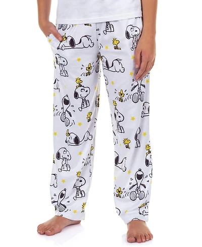Peanuts Girls Pajama Pants Snoopy and Woodstock Laughing Lounge Pj Bottoms