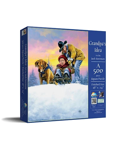 SunsOut Grandpa's Idea 500 piece Jigsaw Puzzle for Adults Fathers Day