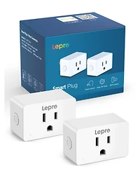 Lepro P1 Indoor Smart Plug, 15A 1800W, Timer, Gruop Control, Enable Alexa Google Assistant, Bluetooth 2.4Ghz Wi-Fi Only