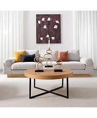 Danya B Eduardo Gold and Black Candlestick Candle Holders - Set of 3