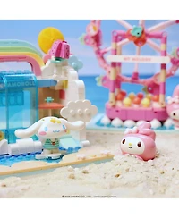 Hamee Sanrio Hello Kitty and Friends Summer Wunderland Water Theme Park Building Block Set Fan Gift, Party Favor, Stress Relief, Collectible Toy
