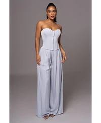 Jluxlabel Women's Clara Wide Leg Pleated Trousers
