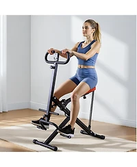 Mecale Foldable Squat & Row Trainer with Resistance Bands for Home Glute and Leg Workouts
