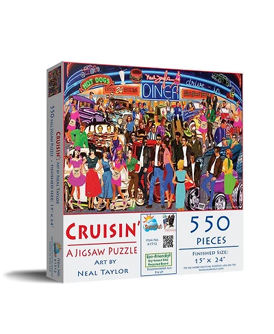 SunsOut Cruisin 550 piece Jigsaw Puzzle for Adults