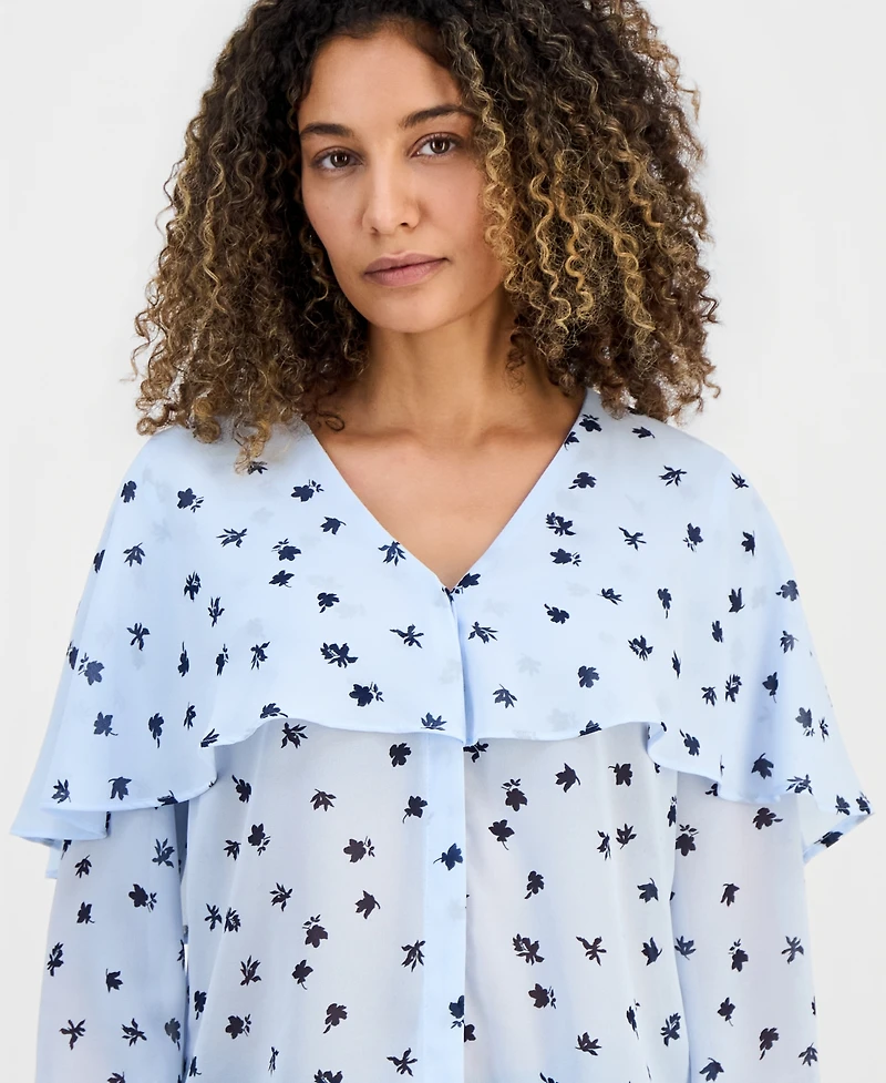 I.n.c. International Concepts Petite Capelet Blouse, Macy's Exclusive