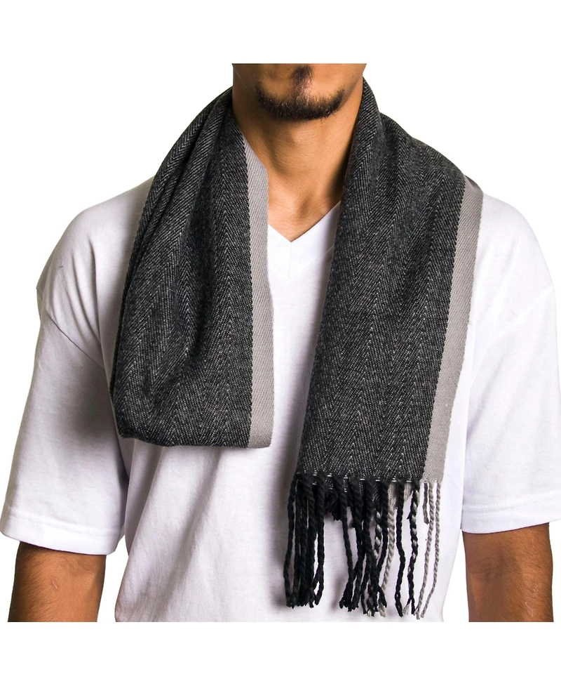 Alpine Swiss Men's Scarf Soft 80 Inch Long Warm Scarves Plaids Winter Shawl