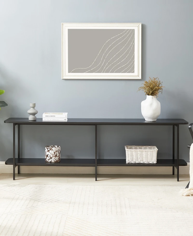Manhattan Comfort Celine 71" Wood 2-Shelf Console Table