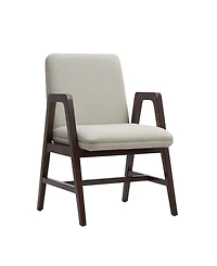 Manhattan Comfort Stella Velvet Upholstered 23" Beech Wood Dining Armchair