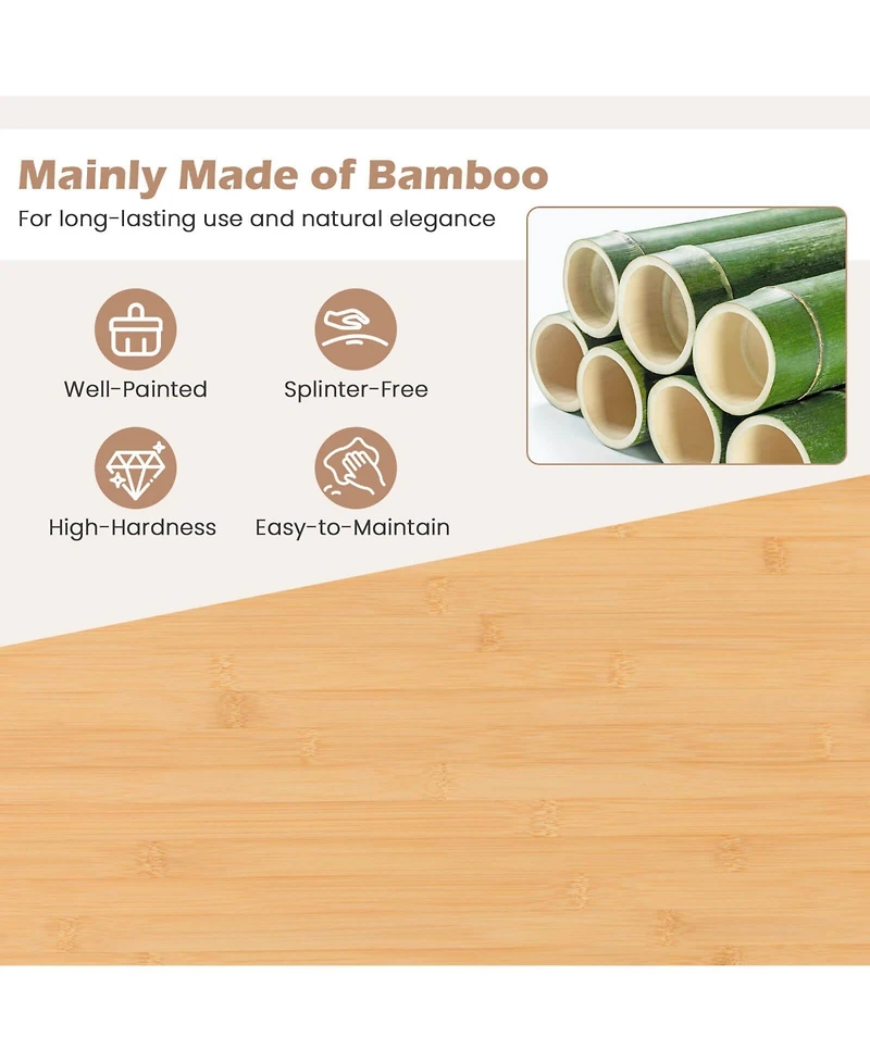 Costway 35.5" Kitchen Island Cartwith Lockable Wheels Drawer Open Shelves Towel Bar