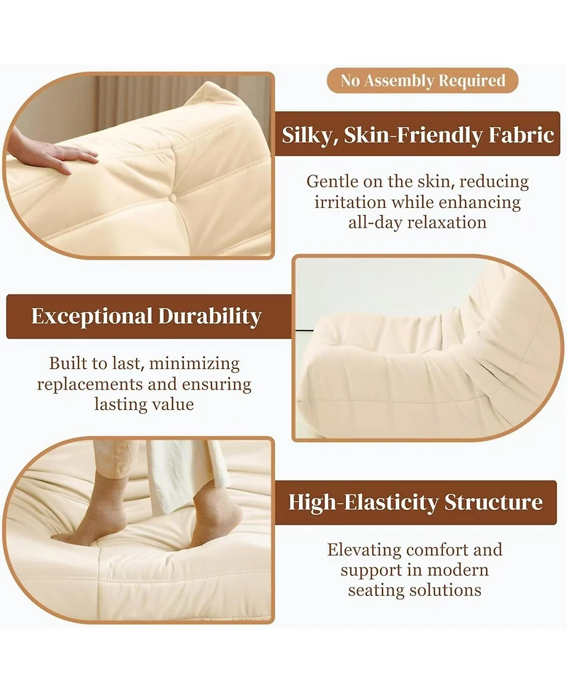 Cesicia Luxury Accent Sofa Chair Button-Tufted Detail Microfiber Comfy Chair for Living Room Bedroom