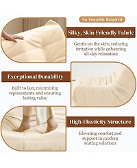 Cesicia Luxury Accent Sofa Chair Button-Tufted Detail Microfiber Comfy Chair for Living Room Bedroom