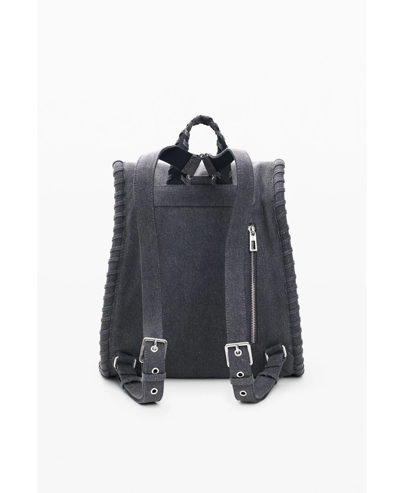 Desigual Women's Medium denim backpack Mickey Mouse