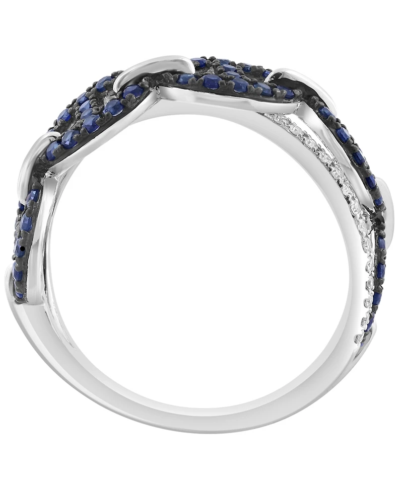 Effy Collection Sapphire (5/8 ct. t.w.) And Diamond (1/8 ct. t.w.) Ring in 14k White Gold
