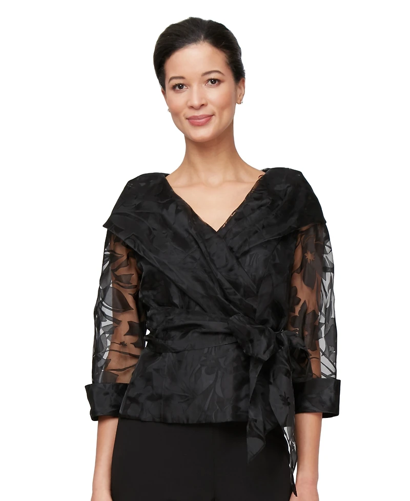 Alex Evenings Petite V-Neck Top