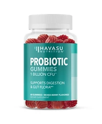 Havasu Nutrition Probiotic Gummies, Supports Digestion and Gut Health, Strawberry Raspberry Flavor, 60ct