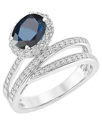 Macy's Emerald (1-1/5 ct. t.w.) And Diamond (1/2 Ring 14k Yellow Gold (Also Available Sapphire & Ruby)